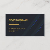 Modern Elegant Donker Visitekaartje (Voorkant)