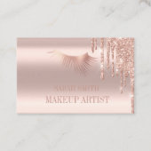 Modern Elegant druipt gouden roos Visitekaartje (Voorkant)