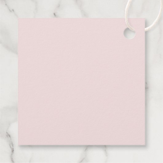 Modern Elegant Dusty Roos Hydrangea Bruiloft Bedankjes Labels (Achterkant)