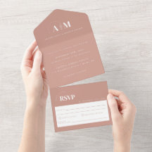 Modern Elegant Dusty Roos Wedding