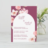 Modern Elegant Earthy Waterverf Floral Arch Kaart (Staand voorkant)