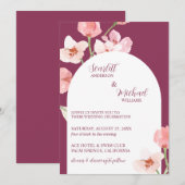 Modern Elegant Earthy Waterverf Floral Arch Kaart (Voorkant / Achterkant)