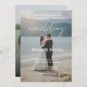 Modern Elegant  Editable Names Wedding Invitation (Devant / Derrière)