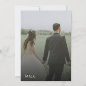 Modern Elegant Editable Names Wedding Invitation Kaart (Achterkant)