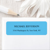 Modern elegant eenvoudig blauw etiket (Insitu)