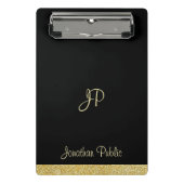 Modern Elegant Eenvoudig Ontwerp Monogram Geperson Mini Klembord (Voorkant)