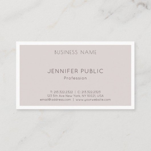 Modern Elegant Eenvoudig Ontwerp Trend Kleuren Sja Visitekaartje (Achterkant)