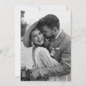 Modern Elegant Eenvoudig Script Zwart-wit Foto Save The Date (Achterkant)