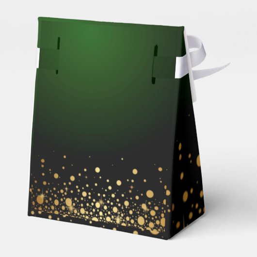 Modern Elegant Emerald Green bevoordeelt dozen Bedankdoosjes (Achterkant)