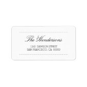 Modern Elegant en minimalistisch Etiket (Voorkant)