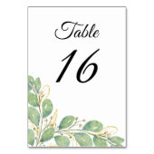 Modern Elegant Eucalyptus Greenery Wedding Kaart (Achterkant)