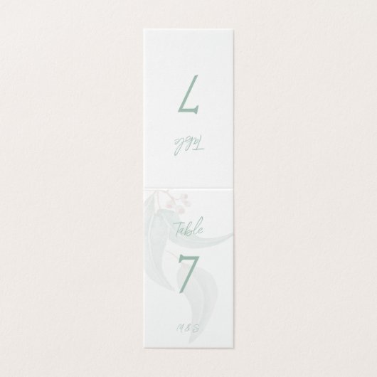 Modern Elegant Eucalyptus Mint Boho Chic Kaart (Buitenkant ongevouwen)