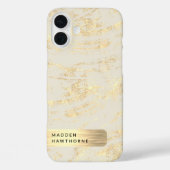 Modern Elegant Faux Gold Brushed Metal Folie Chic Case-Mate iPhone Case (Achterkant)