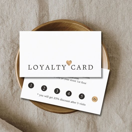 Modern Elegant Faux Gold Heart Beauty Loyalty