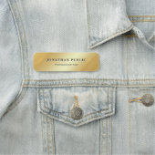 Modern Elegant Faux Gold Metallic Look Custom Naamplaatje (In situ)