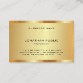 Modern Elegant Faux Gold Monogram Professional Visitekaartje (Achterkant)