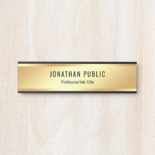 Modern Elegant Faux Gold Sjabloon Professional Deurbordje