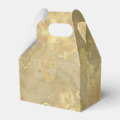 Modern Elegant Faux Gold Waterverf Marble Pattern Bedankdoosjes (Achterkant)