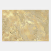 Modern Elegant Faux Gold Waterverf Marble Pattern Inpakpapier Vel (Voorkant)