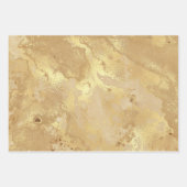 Modern Elegant Faux Gold Waterverf Marble Pattern Inpakpapier Vel (Voorkant 3)