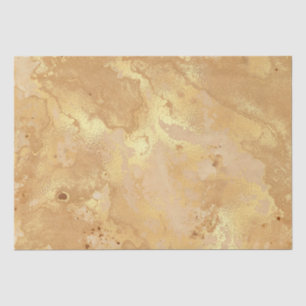 Modern Elegant Faux Gold Waterverf Marble Pattern Tissuepapier
