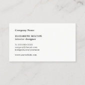 Modern Elegant Faux Zilver Turquoise Monogram Visitekaartje (Achterkant)