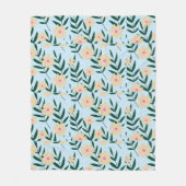 Modern Elegant Floral Fleece Deken (Voorkant)