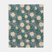 Modern Elegant Floral Fleece Deken (Voorkant)