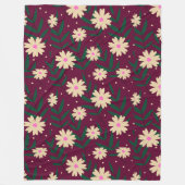 Modern Elegant Floral Fleece Deken (Voorkant)