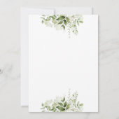 Modern Elegant Floral Greenery 1e verjaardag Kaart (Achterkant)