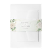 Modern Elegant Floral Greenery Wedding Uitnodigingen Wikkel (Voorkant Voorbeeld)