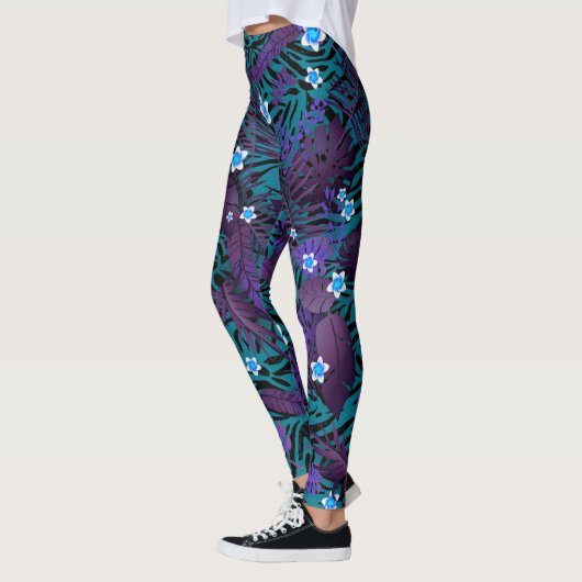Modern Elegant Floral Leggings (Links)