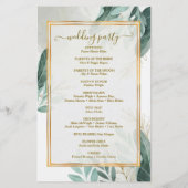Modern Elegant Foliage Wedding Programme (Achterkant)