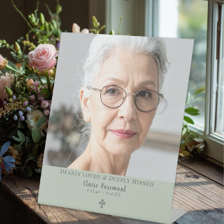Modern Elegant Funeral Photo Pedestal Sign Reclamebord Met Voetstuk