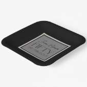 Modern Elegant Gentlemen's Vijftig & Fabulous Papieren Bordje (Gebogen)