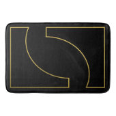 Modern Elegant Geometrisch Faux Gold-ontwerp Badmat (Voorkant)