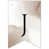 Modern Elegant Gewoon Getrouwd Passen getrouwd Vlaggetjes (Derde vlag)