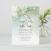 Modern Elegant Ggreen Gold Marble Ombre Kaart (Staand voorkant)