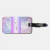 Modern Elegant Girly, Bokeh, Cat Bagagelabel (Achterkant horizontaal)