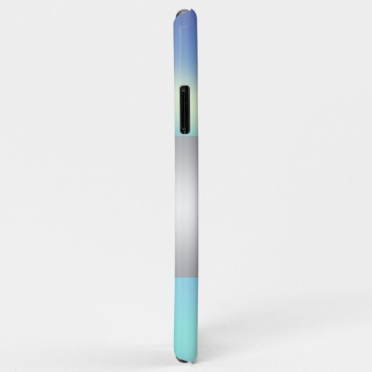 Modern Elegant Girly, Cat Blue Holographic Case-Mate iPhone Case (Achterkant/rechts)