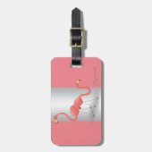 Modern Elegant Girly, Flamingos Bagagelabel (Voorkant verticaal)