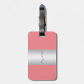 Modern Elegant Girly, Unicorn Bagagelabel (Achterkant verticaal)