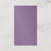 Modern Elegant Glamour Design Paarse Plain Luxury Visitekaartje (Achterkant)