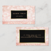 Modern Elegant Glitter Bokeh, Lijst Visitekaartje (Voorkant / Achterkant)