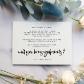 Modern elegant Godouders-voorstel Kaart