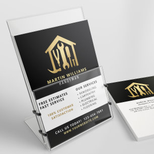 Modern Elegant Gold & Black Handyman Flyer