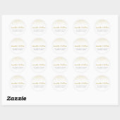 Modern Elegant Gold Confetti Wedding Address Label (Vel)