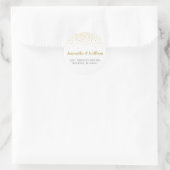 Modern Elegant Gold Confetti Wedding Address Label (Tas)