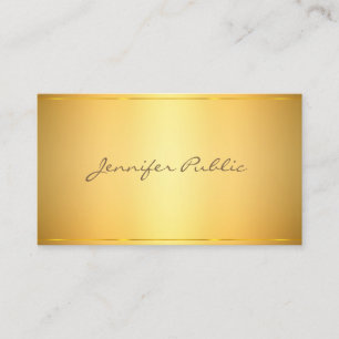 Modern Elegant Gold Design Script Classy Sjabloon Visitekaartje