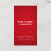 Modern Elegant Gold Flourish Red Damask Pattern Visitekaartje (Achterkant)